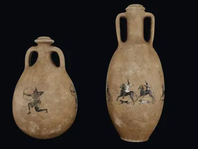 Amphoras Low-poly 3D model