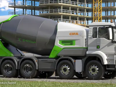 Energya E9 Truck Hybrid Mixer Rigged 3D model