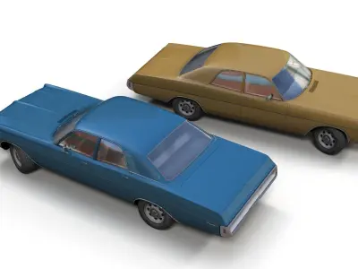 1970 Dodge Polara Low-poly 3D model