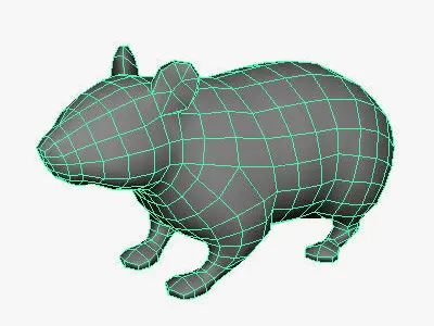 Low Poly Hamster Low-poly 3D model