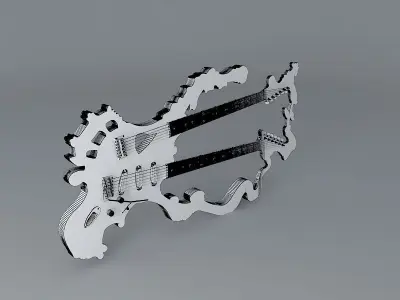 Yngwie Malmsteens stolen abstract guitar Free 3D model