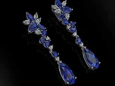 Graff Earrings 02 3D print model