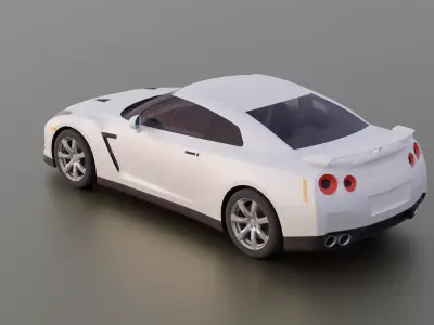 Nissan GTR R35 2011 Low-poly 3D model