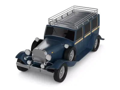 Overland Vehicle Low-poly 3D model