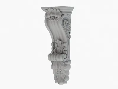 Scroll Corbel 20 3D model