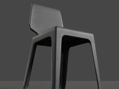 Stackable Plastic Chair Low-poly 3D model order