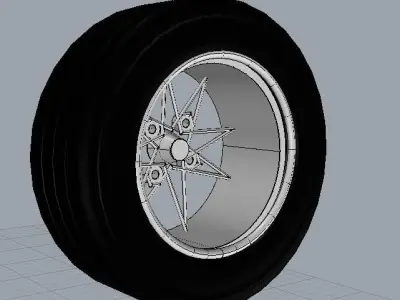 Classic Tyre Low-poly 3D model