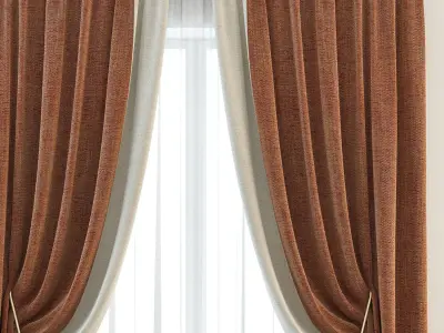 Set 17 Curtains 3D model