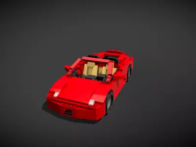 Lego Ferrari F430 Spider 3D model