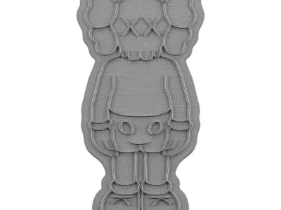 Kaws Neon Sign 3D model get