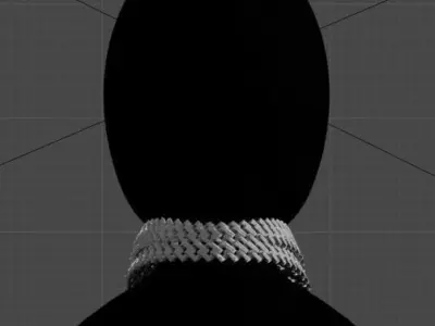 The art in three dimensions that you can wear Cadena Cubana Low-poly 3D model