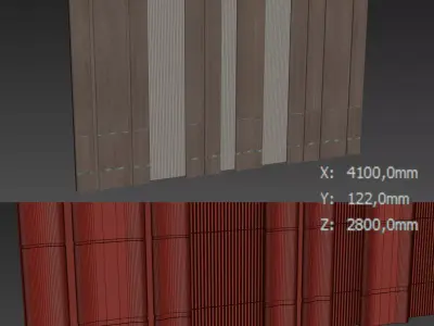  Decorative V67 Wall Panels 3D model