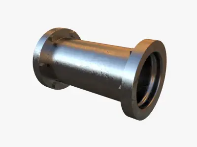 Steel Straight Pipe 3D model