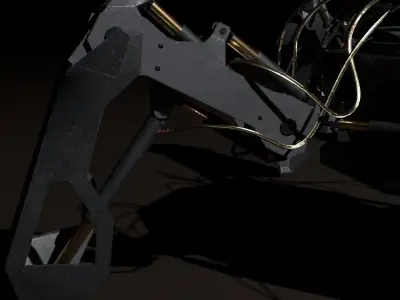 Hydraulic spider Low-poly 3D model