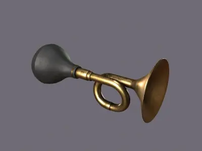 Retro Air Horn Low-poly 3D model