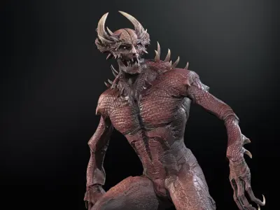 DemonT Low-poly 3D model