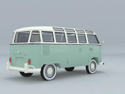 3D Model of a VW Samba T1 3D model