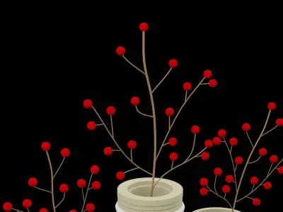 Christmas Jars Low-poly 3D model