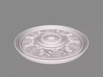 Round rosette 001 3D model 3D print model