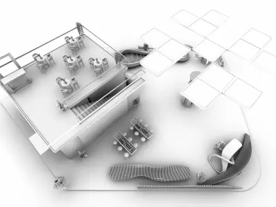 Exhibition Airports Booth 3D model