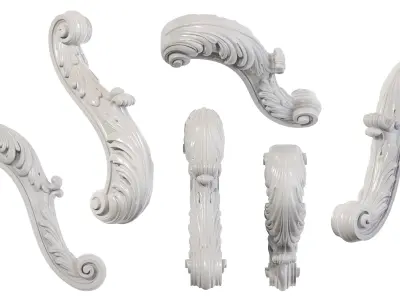 Classic carved 206 3D model