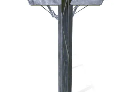 Low Poly Modular Fence 7 Low-poly 3D model