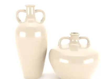 Vases 4 types 3D model