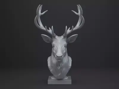 Deer Bust - Animal Figurine 3D print model