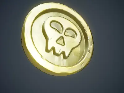 Pirace Coin Low-poly 3D model