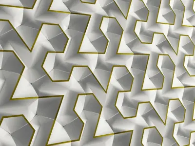 Panel wall Low-poly 3D model