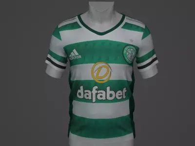 Celtic Football Jersey T-Shirt - Soccer Kit Low-poly 3D model