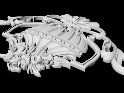 Central decor ornament for furniture 3D model 945