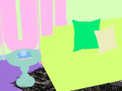 Parisian interior scene 3D model 3D model