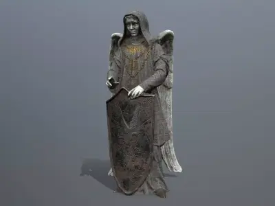 Woman Angel Low-poly 3D model