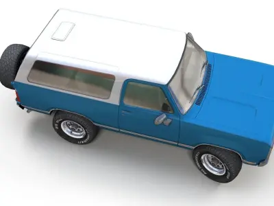 Dodge Ramcharger 1976 Low-poly 3D model