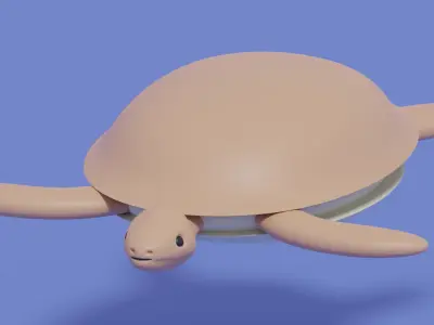 Cartoon Loggerhead Sea Turtle 3D model