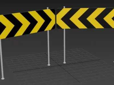 Rectangle Road Sing 2 3D model