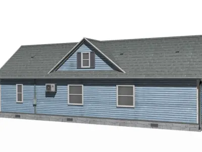 House Low-poly 3D model 12