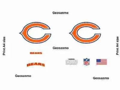 Printable High Resolution NFL Helmet Decals Pack 3 3D print model