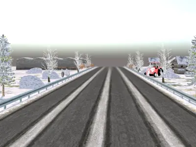 Snow Hill Bridge Racing Challenge 3D Model Kit 2025 Low-poly 3D model