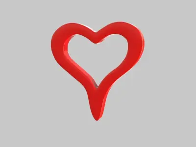 Heart icon v 21 3D model