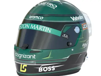 F1 Lance Stroll Helmet 2024 3D model