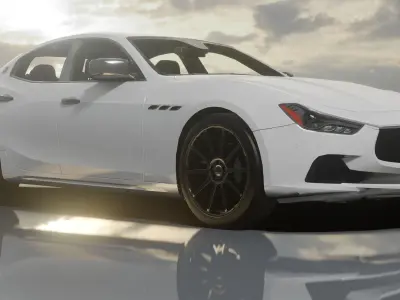 Maserati Ghibli - Photorealistic Low-poly 3D model