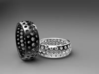 beautiful diamond ring design Low-poly 3D model