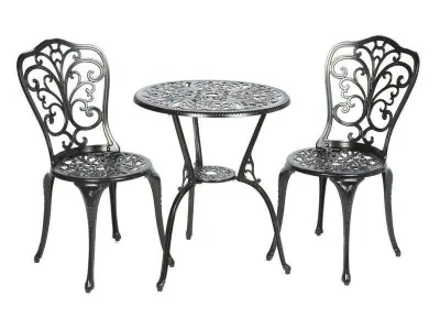 Erik Round Long Bistro Table Set 3D model