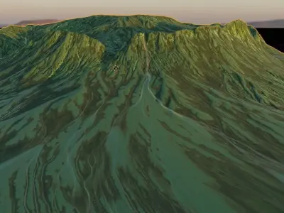 Mountainous Terrain Icelandic - 4k Free 3D model