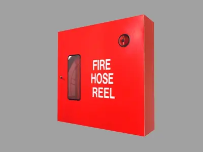 Fire hose Reel Box Low-poly 3D model