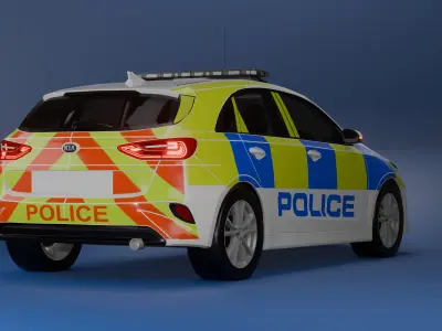 UK Police Kia Ceed 3D model
