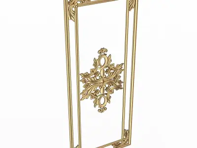 Boiserie Carved Decoration Panel 020 Low-poly 3D model