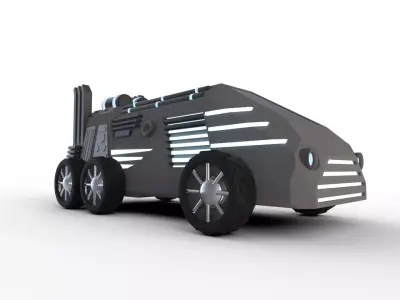 Space Vehicle Spaceship 6x6 Low-poly 3D model